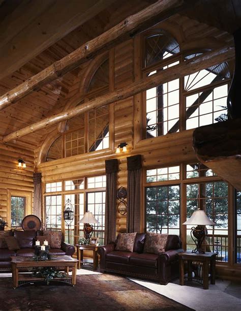 Beautiful Log Cabin Living Rooms Modern Log Cabin Living