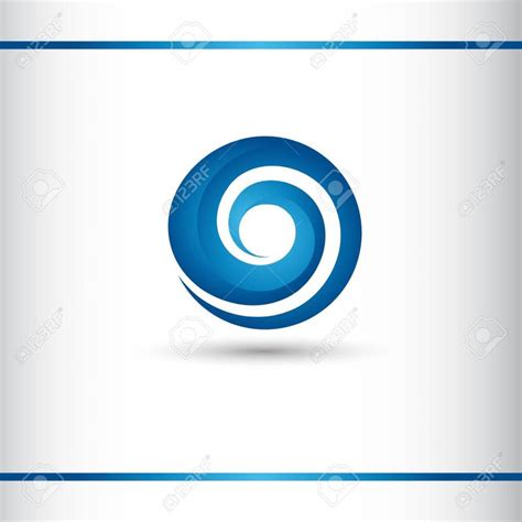 Blue Swirl Icon Abstract Glossy Blue Spiral Logo Icon Infinity Sign