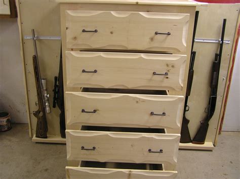The bed gun safe replaces. Custom Made Rustic Pine Dresser With Gun Storage by New ...