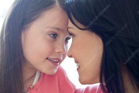 Mother And Daughter Face To Face Stock Image F0194021 Science