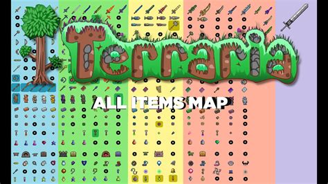 Terraria All Items Map Pc Youtube