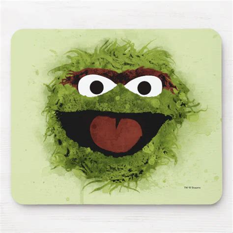 Oscar The Grouch Watercolor Trend Mouse Pad Zazzle