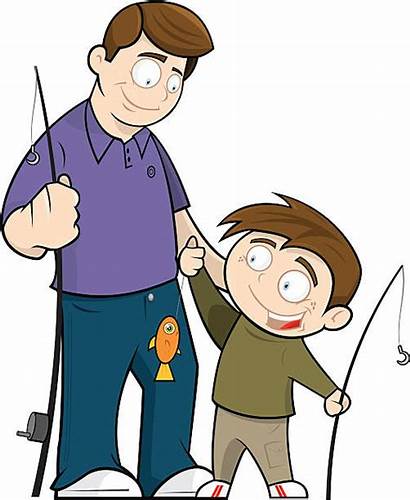 Father Son Fishing Clipart Boy Clip Cliparts