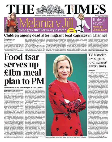 times front page 28th of october 2020 tomorrow s papers today