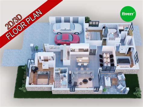 Create 2d Or 3d Floor Plan In 6 Hours 3d And 2d Models Drawing