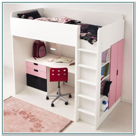 Loft Bunk Bed With Desk Ikea Bedroom Home Decorating Ideas Xlwg0lekrb