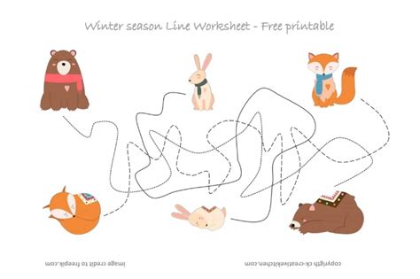 Forest Animals Line Worksheet Free Printable Creative Kitchen