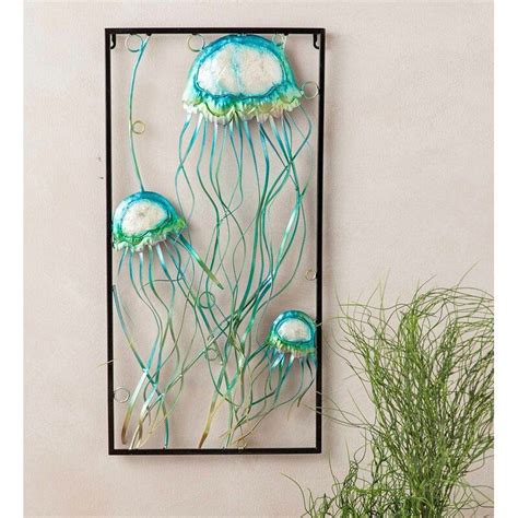 Wind And Weather Handcrafted Metal Jellyfish Wall Décor