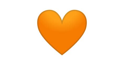 🧡 Oranges Herz Emoji Oranges Herz