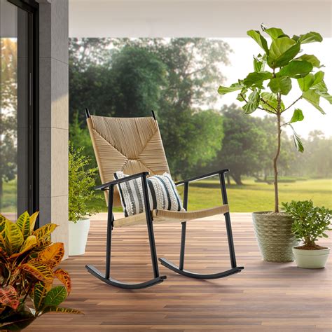 Better Homes And Gardens Ventura Outdoor Rocking Chair Natural Walmart