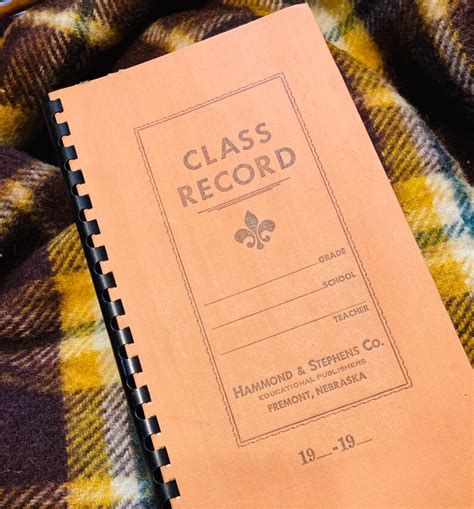 Vintage Teachers Class Record Book Blank Pages Nos School Etsy