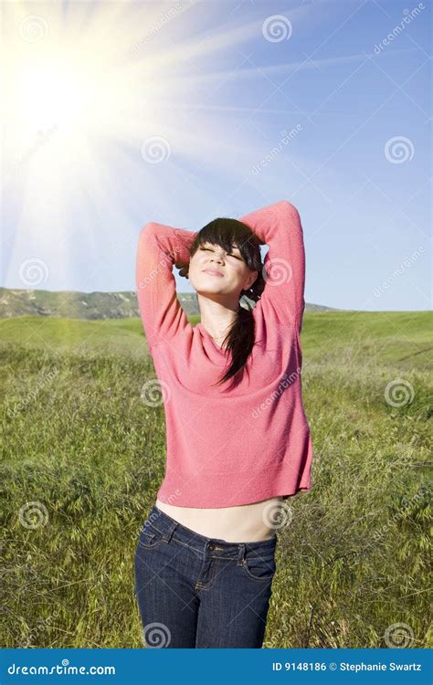 Woman Sun Stock Photo Image Of Elegance Relax Female 9148186