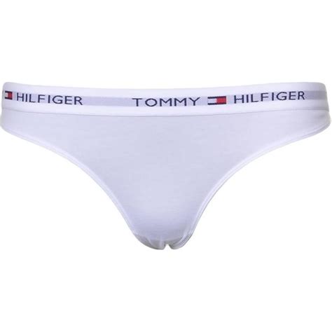 Tommy Hilfiger Womens Iconic Cotton Thong White