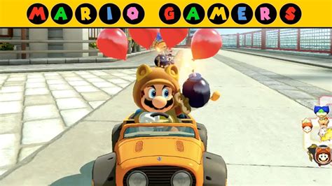 Mario Kart 8 Deluxe Bob Omb Blast Battle Mode Tanooki Mario