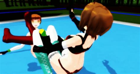 Mmd Wrestling Beautiful Leg Fight 1  Ver By Tousato