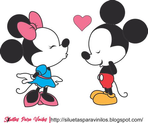 Love Mickey Mouse Y Minnie Mouse Free Vector