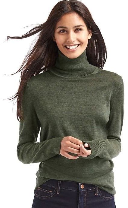 Gap Merino Wool Turtleneck Sweater Wool Turtleneck Turtle Neck Army