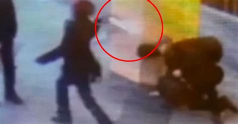 CCTV Shows Shocking Moment Man Swings Machete At Passers By Before