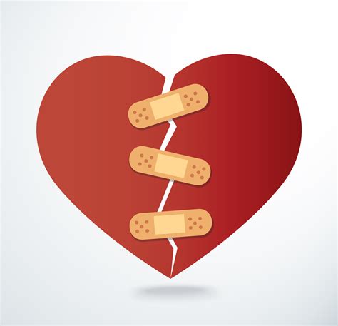 Sticking Plaster On Broken Heart Icon Vector 531376 Vector Art At Vecteezy