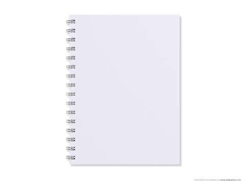 Remove clear film from shiny white side of Blank white notebook | PSDGraphics