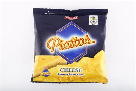 Bag Of Piattos Potato Chip Snack On An Isolated White Background