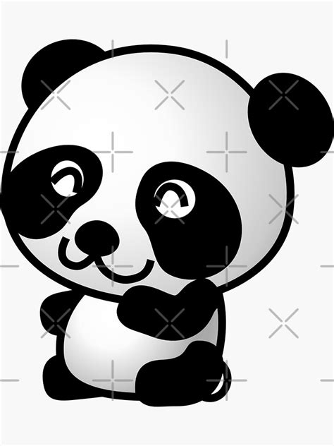 Cute Smiling Panda Emoji Sticker For Sale By Printpress Redbubble