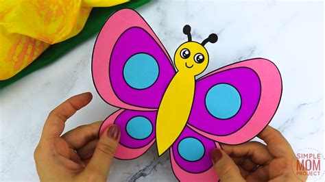 Free Printable Butterfly Craft Template Simple Mom Project