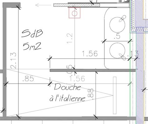 salle de bain 5m2 plan