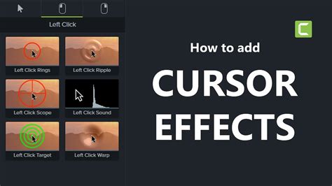 Camtasia 9 Tutorial How To Add Cursor Effects