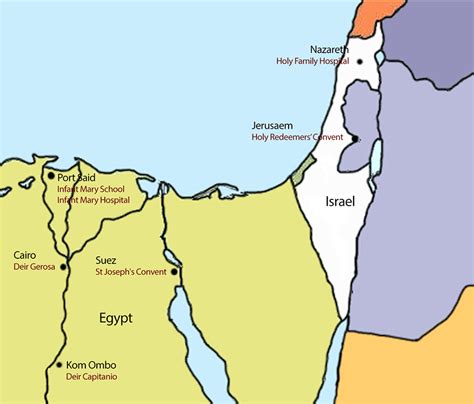 Map Israel Egypt