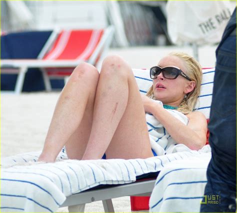 Lindsay Lohan Blue Bikini At The Beach Photo 2547082 Bikini