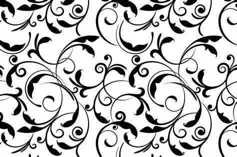 Download this vintage seamless black and white floral pattern vector illustration vector illustration now. Black and white floral swirl pattern ~ Graphic Patterns ...