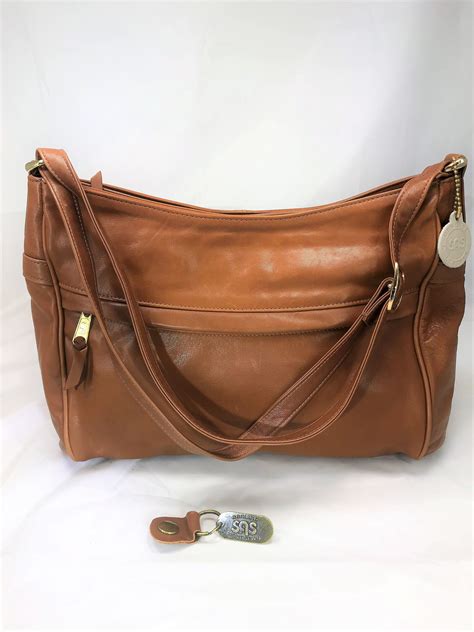 A Beautiful Vintage SAS Hand Sewn, Tan, Leather Handbag by ...