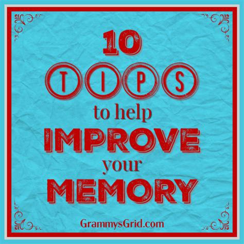 10 Tips To Help Improve Your Memory Grammys Grid