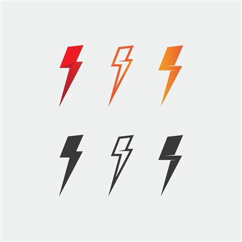 Blitz Elektrische Vektor Blitz Symbol Logo Und Symbole Design Und