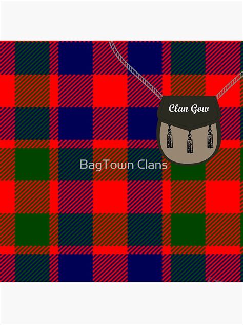 Clan Gow Surname Last Name Scottish Clan Tartan Badge Crest Throw