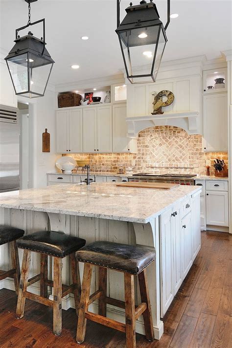 Dove wing, which tends to have a slight cream undertone, along with cherry wood accents throughout the kitchen. 48 Backsplash Ideas for White Countertops and White Cabinets