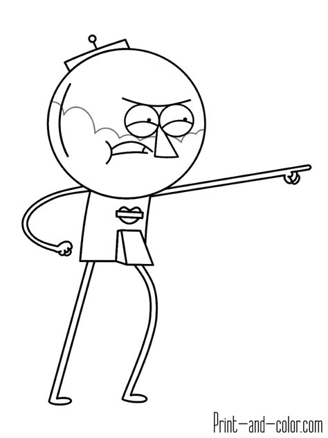 You can save your interactive online coloring pages that you have created in your gallery, print the coloring pages to your printer, or email them to friends and family. Regular show coloring pages | Print and Color.com