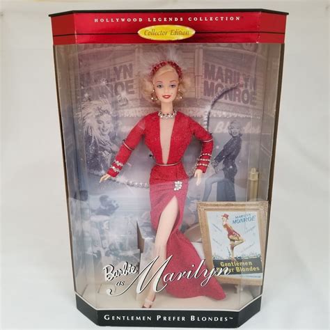 marilyn monroe barbie hollywood legends red dress gentlemen prefer blondes new mattel