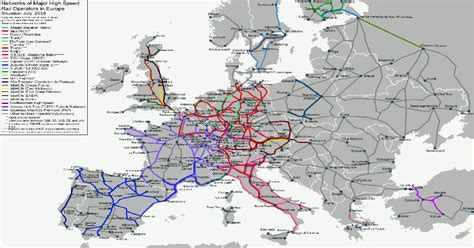 High Speed Rail Map Europe World Map