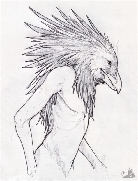 Crow Human Hybrid Super Cool Hybrid Art Furry Drawing Art