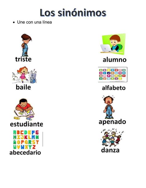 Pdf Online Worksheet Sinonimos Homeschool Spanish Class School