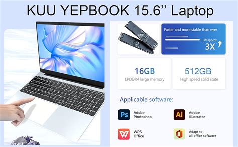 Kuu Laptop Zoll Yepbook Windows Laptop Gb Ddr Ram Gb Ssd Notebook Pc Celeron