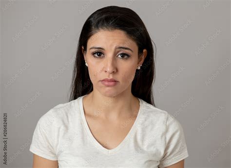 Human Expressions Emotions Young Attractive Woman With A Sad Face