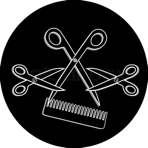 Haircut Or Hair Salon Symbol Stock Vector Colourbox