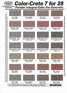 Color Chart Red D Mix Concrete Inc