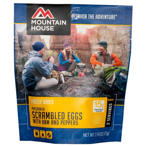 Mountain House 254 Oz Freeze Dried Scrambled Eggs W Ham And Peppers By