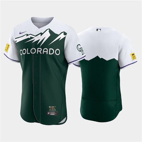 Mens Colorado Rockies Blank 2022 Green City Connect Flex Base Stitched