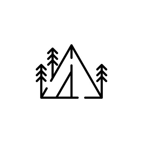 campamento tienda de campaña camping plantilla de logotipo de
