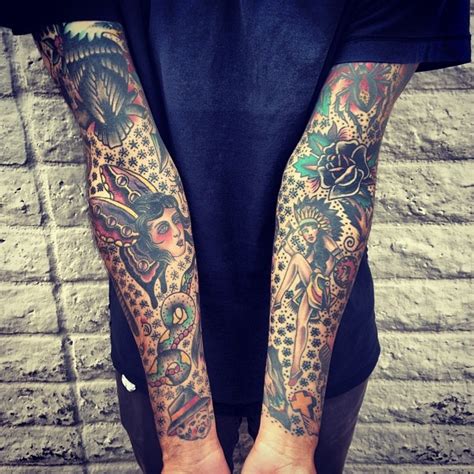 Traditional Tattoo Sleeve Filler Body Tattoo Art
